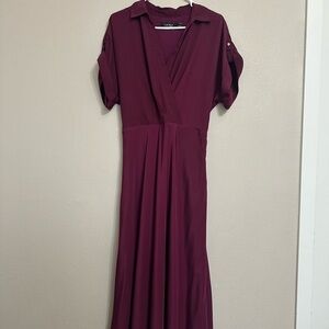 Ralph Lauren Deep Burgundy Maxi Dress